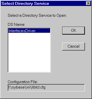 The Select Directory Service dialog showing the Directory Service name highlighted.