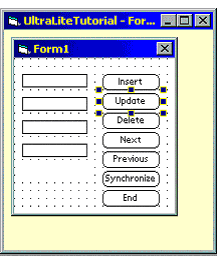 AppForge MobileVB Form for the UltraLite tutorial.