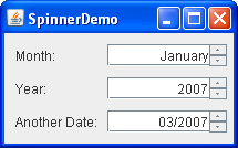 SpinnerDemo shows 3 kinds of spinners