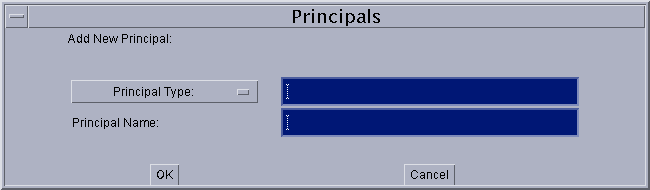 Blank Add Principals Dialog