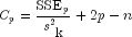 C_p=frac{{mbox{SSE}}_p}{s^2_{mbox{
          k}}}+2p-n