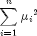 sumlimits_{i = 1}^n{mu_i}^2