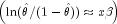 left(ln(hat{theta}/(1-hat{theta}))
          approx xbetaright)